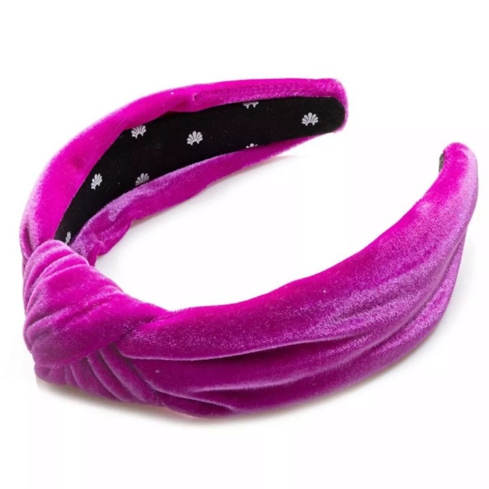 Lele Sadoughi Velvet Knot Headband - Amplified Magenta